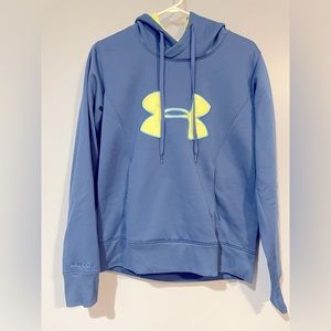 Storm Underarmor sweatshirt blue with bright green accent